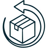 Box Delivery Easy Returns icon