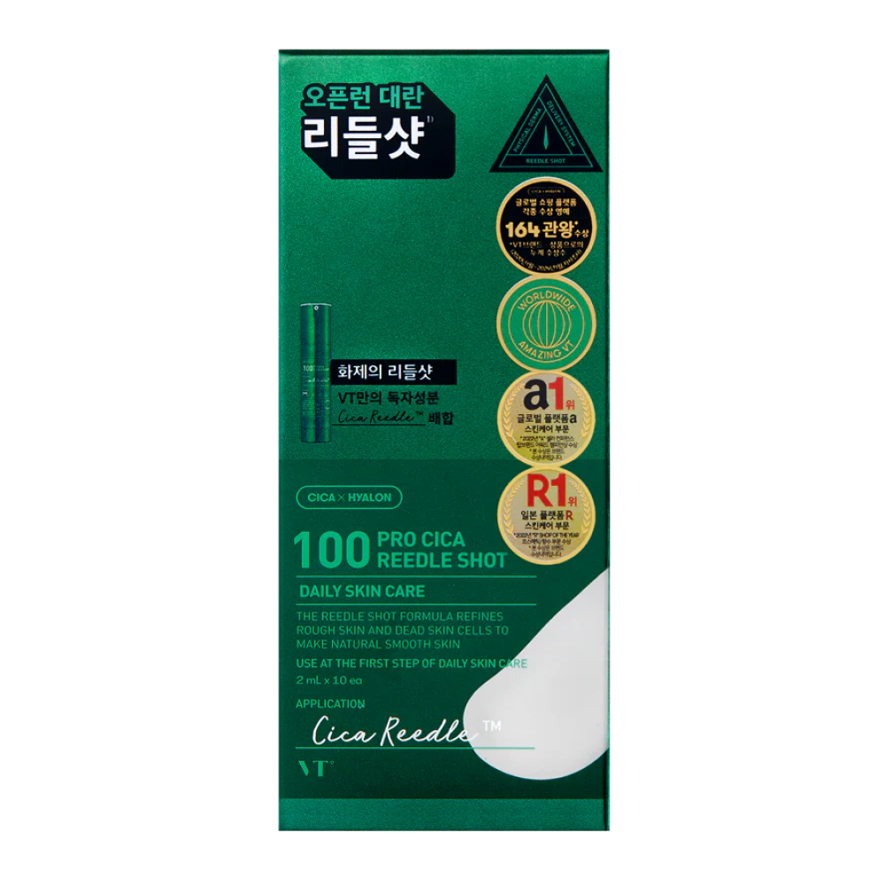Vt Cosmetics 100 Pro Cica Reedle Shot 2ml X 10 Pieces