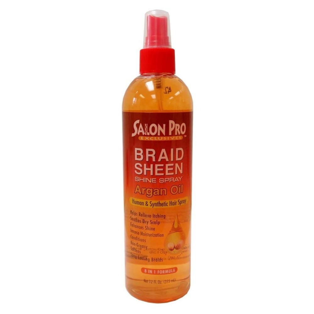 Salon Pro Braid Sheen Spray - Moroccan Argan oil 12oz-All-Aladin Beauty