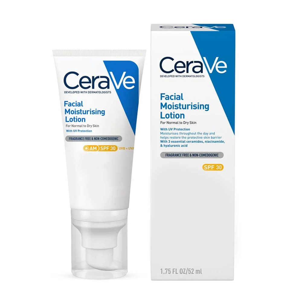 Cerave Facial Moisturizing Lotion Hydrating Face Cream Spf30 52ml