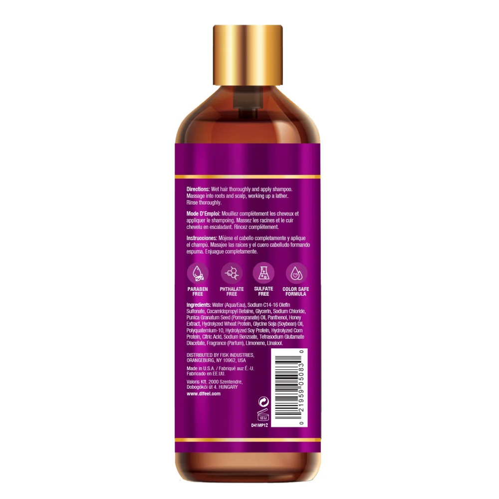 Difeel Pomegranate Manuka Honey Shampoo 12oz-All-Aladin Beauty