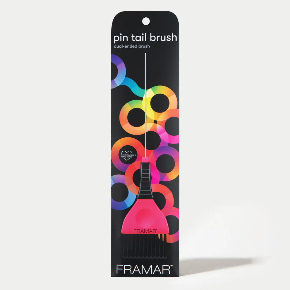 Framar Color Brush with Pin Tail Pink