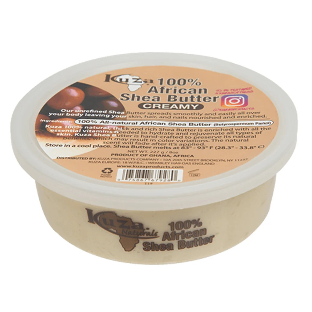 Kuza African Shea Butter Solid White 8 oz-All-Aladin Beauty