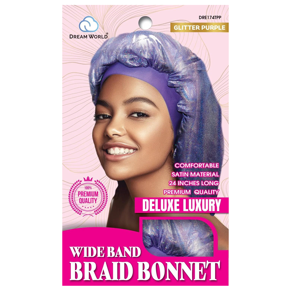 Dream World W-Wide Band Braid Bonnet XL-All-Aladin Beauty