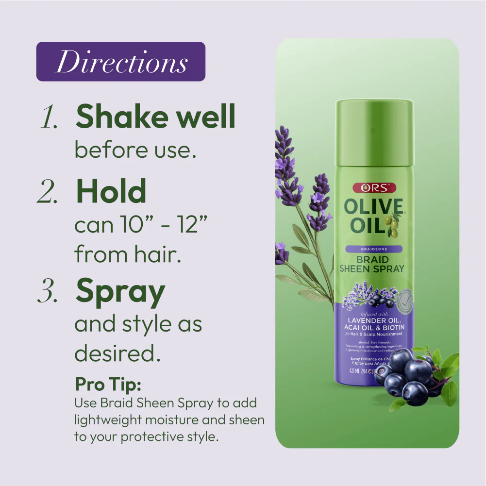 Ors Olive Oil Braid Sheen Spray 10oz-All-Aladin Beauty