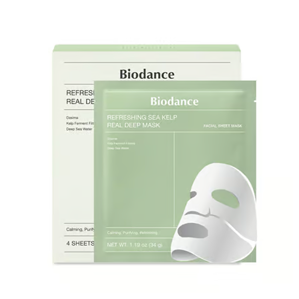 Biodance Refreshing Sea Kelp Real Deep Mask 1 Box 34g X 4 Pieces
