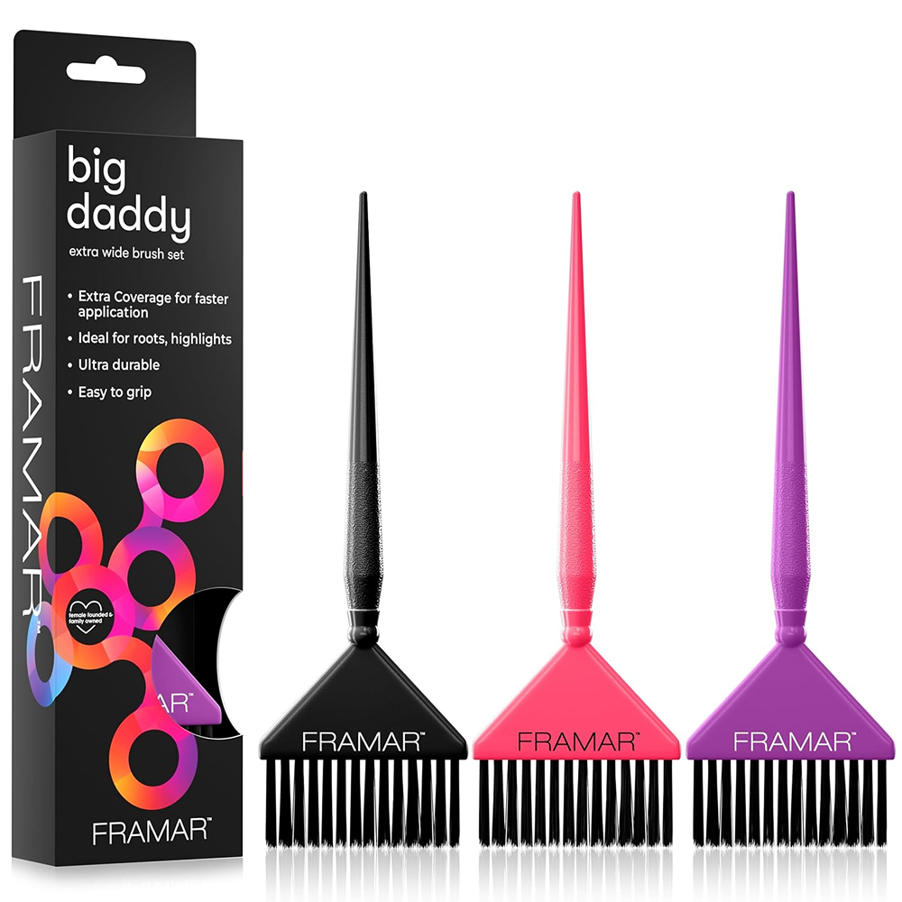 Framar Big Daddy Tricolor Brush Set 3 Pack