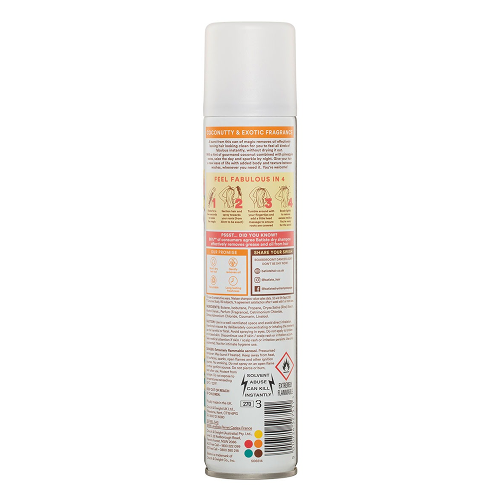 Batiste Dry Shampoo Tropical 200ml