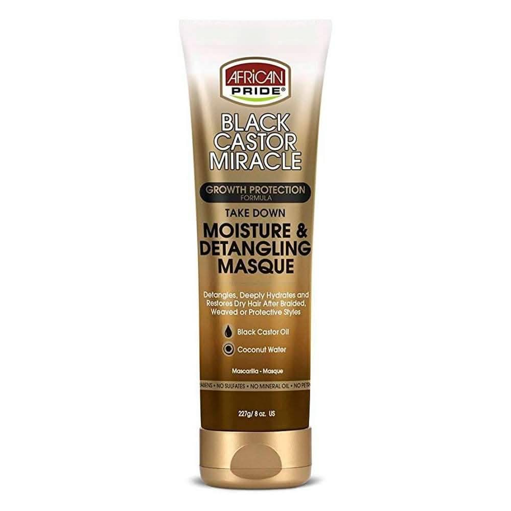 African Pride Black Castor Moisture & Detangling Mask 227g-Hair Mask-Aladin Beauty