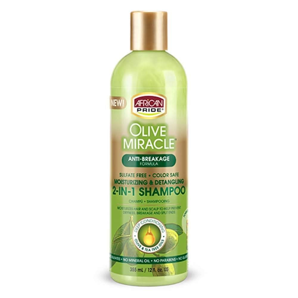 African Pride Olive Miracle 2 in 1 Shampoo 355ml-Conditioning Shampoo-Aladin Beauty