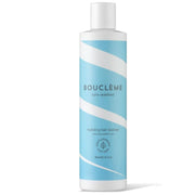 Bouclème Hydrating Hair Cleanser in a white 300ml bottle with blue wavy stripes and text.