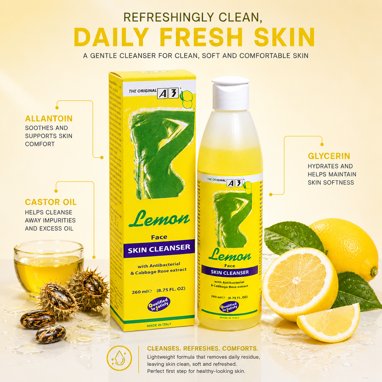 A3 Lemon Skin Cleanser 260ml