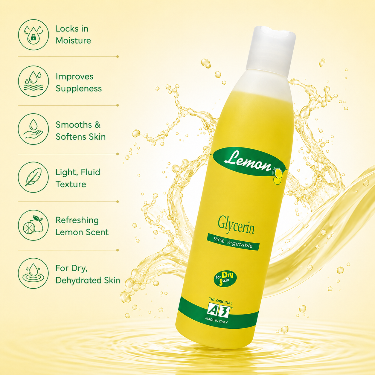 A3 Lemon Glycerine (vegetable) 260ml