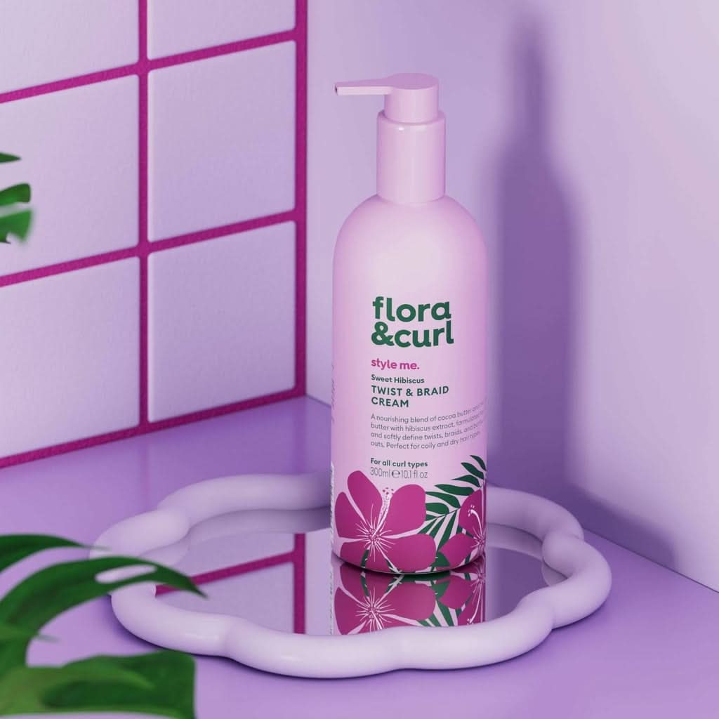 Flora & Curl Style Me Sweet Hibiscus Twist & Braid Cream 300ml