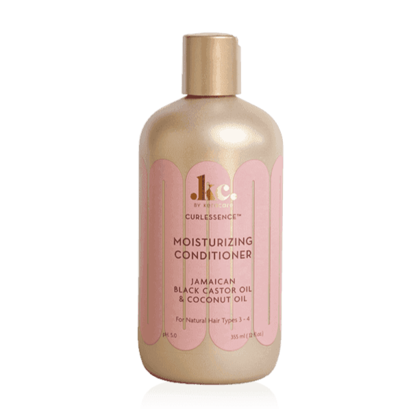 KeraCare Curlessence Moisturizing Conditioner 355ml bottle with gold body and pink label.