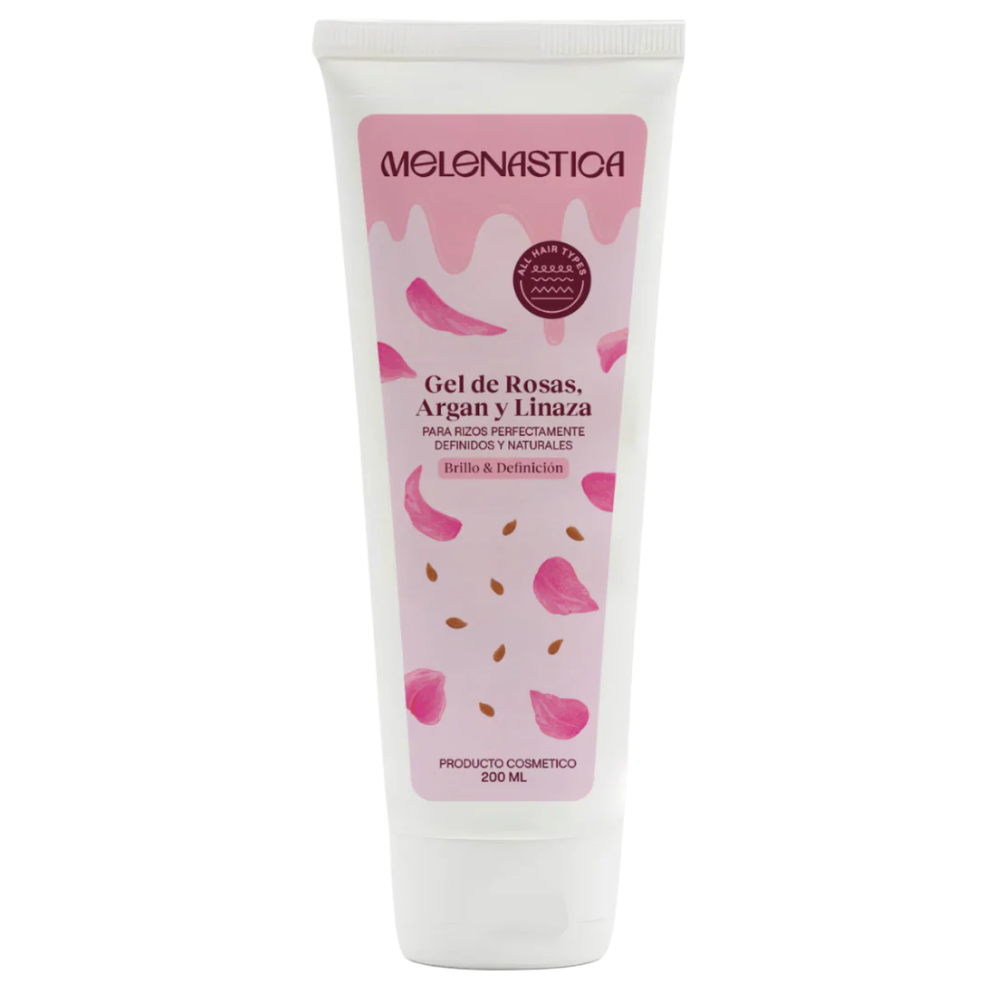 Melenastica Rose Water, Argan and Flaxseed Gel 200ml