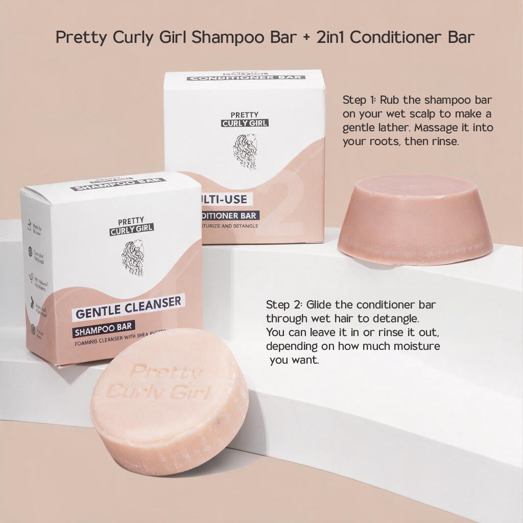 Pretty Curly Girl Shampoo Bar + 2in1 Conditioner Bar
