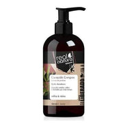 Real Natura Kinky Curls Leave-In Cream 500ml in a dark brown pump bottle with a black dispenser.