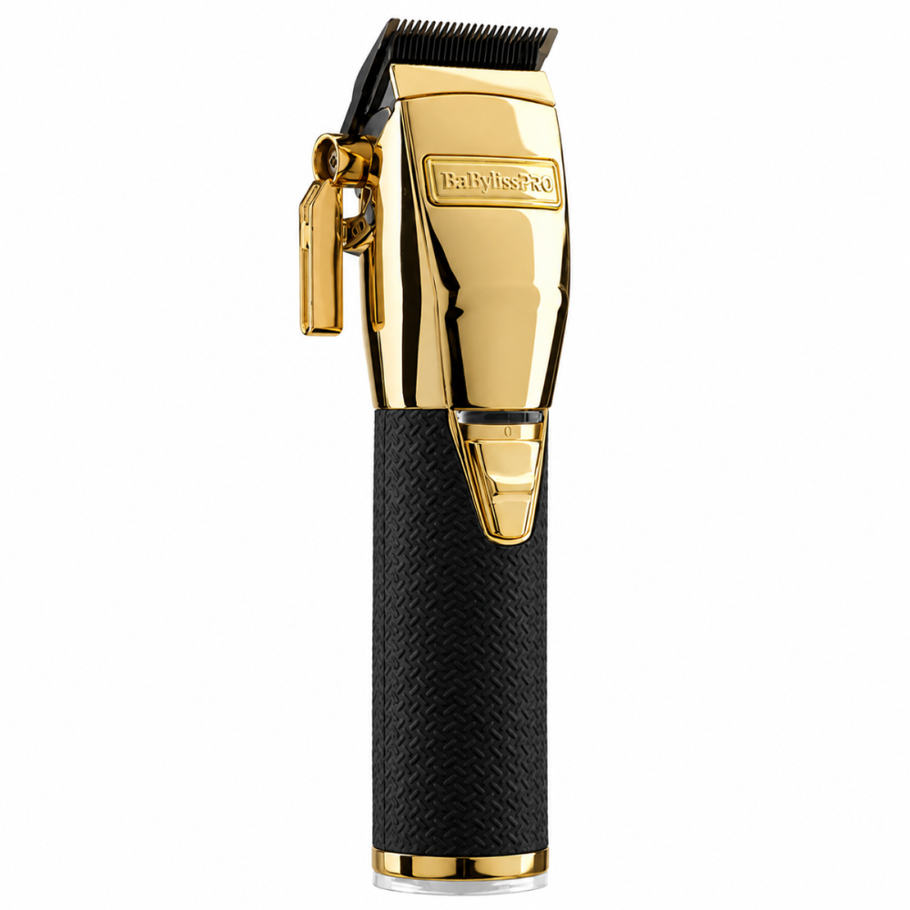 BaByliss PRO SkeletonFX Gold Cordless Beard Trimmer for Men – Black Grip
