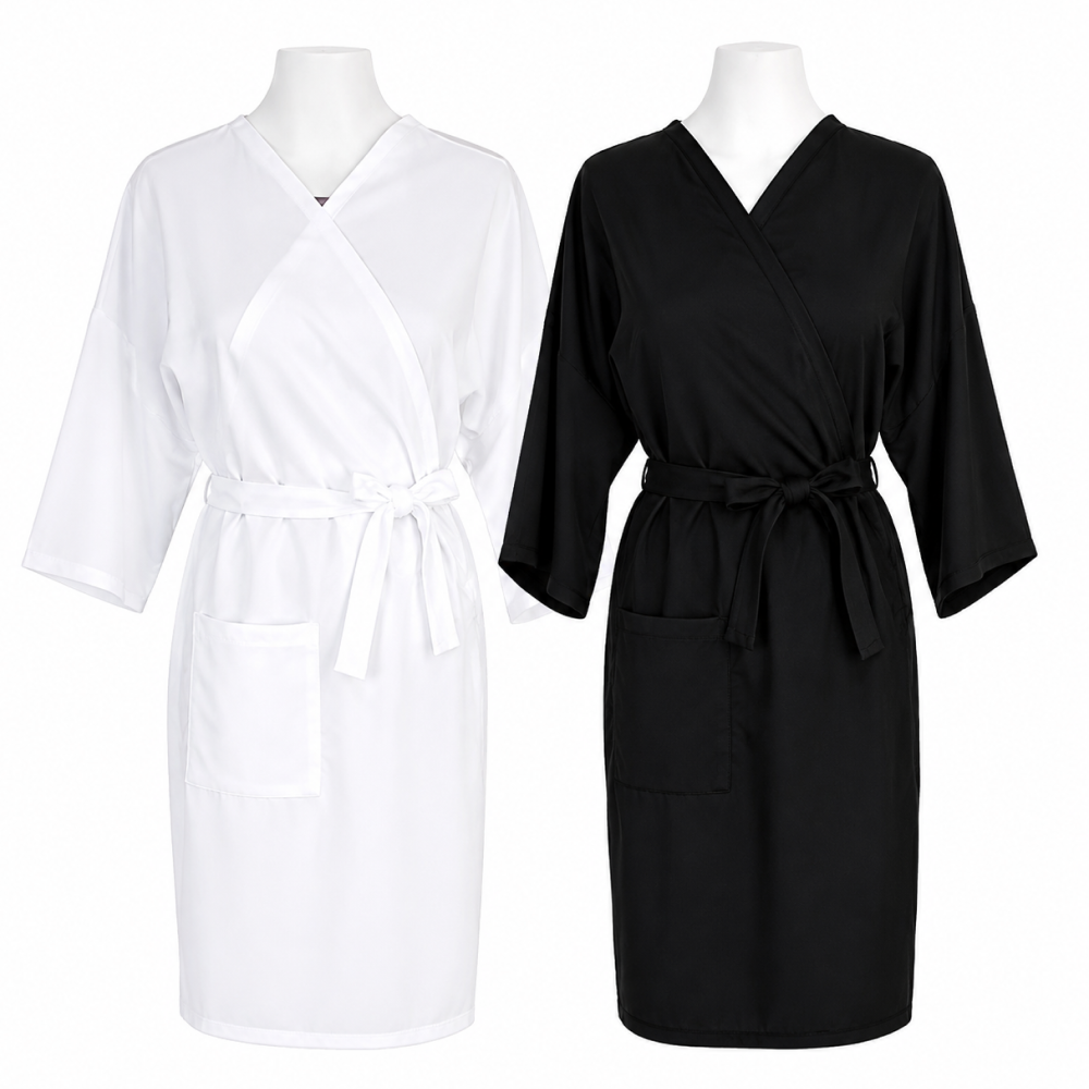 Bifull Silk Client Gown Black One Size Wrap Silk Mod