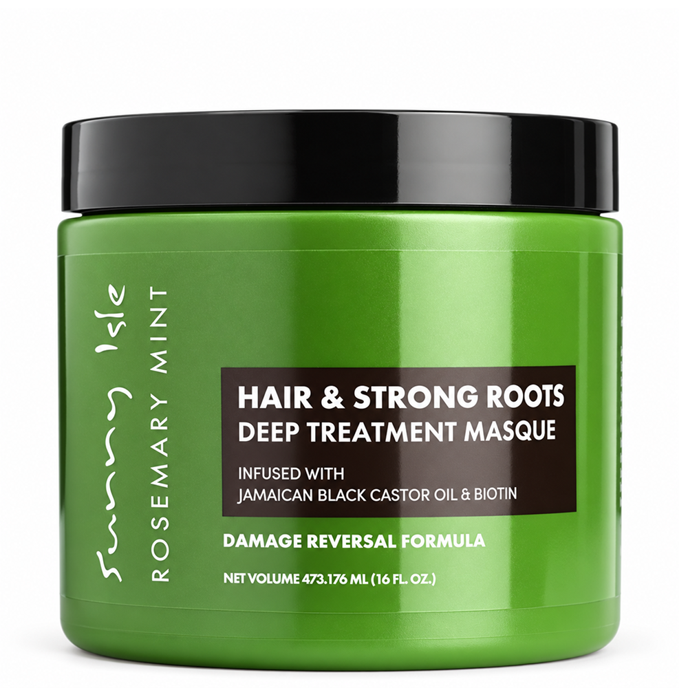 Sunny Isle Rozemarijn Munt Haar- & Sterke Wortels Masker 473ml