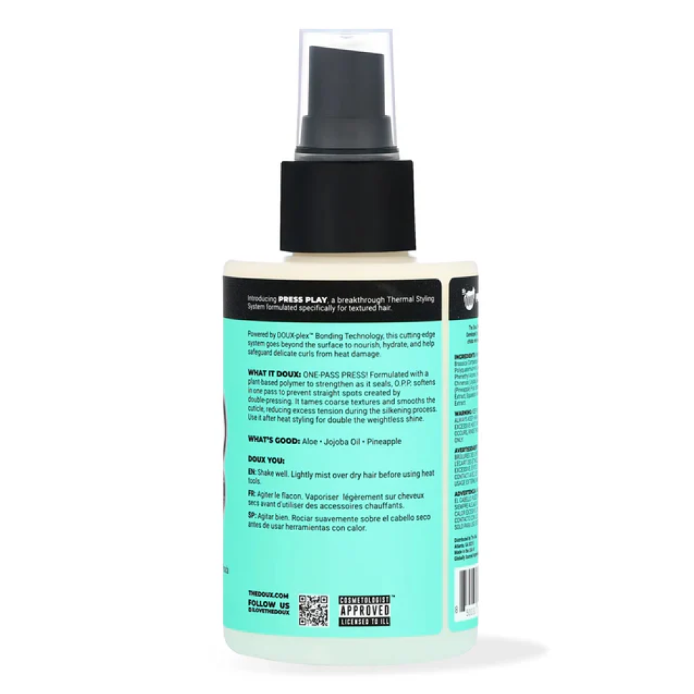 The Doux Press Play O.P.P. One Pass Heat Protectant Spray 118ml