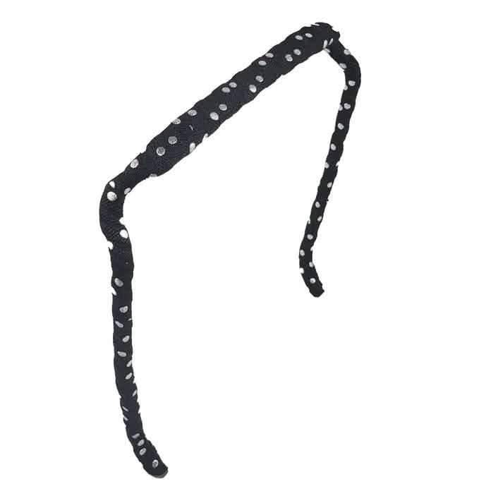 Zazzy Bandz Silver Polka Dots on Black