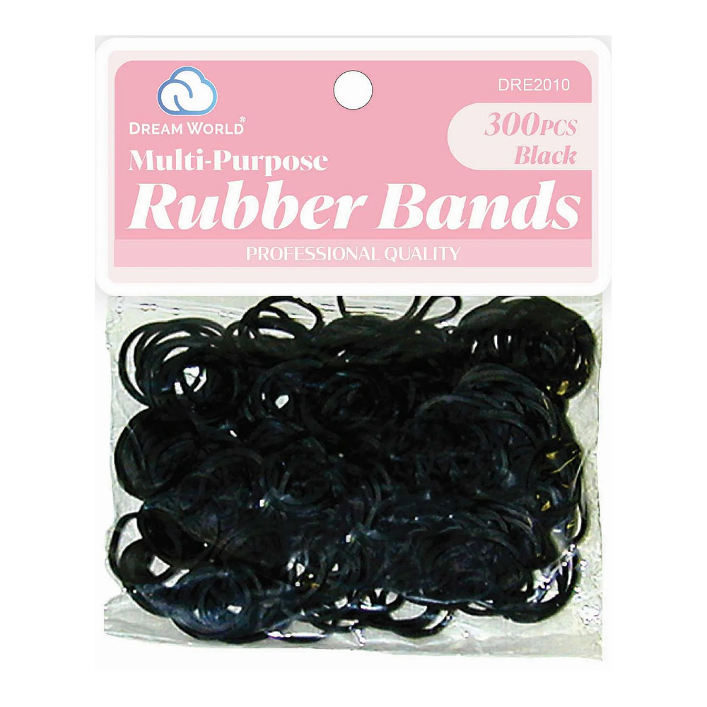 Dream World Rubber Bands 300ct Black