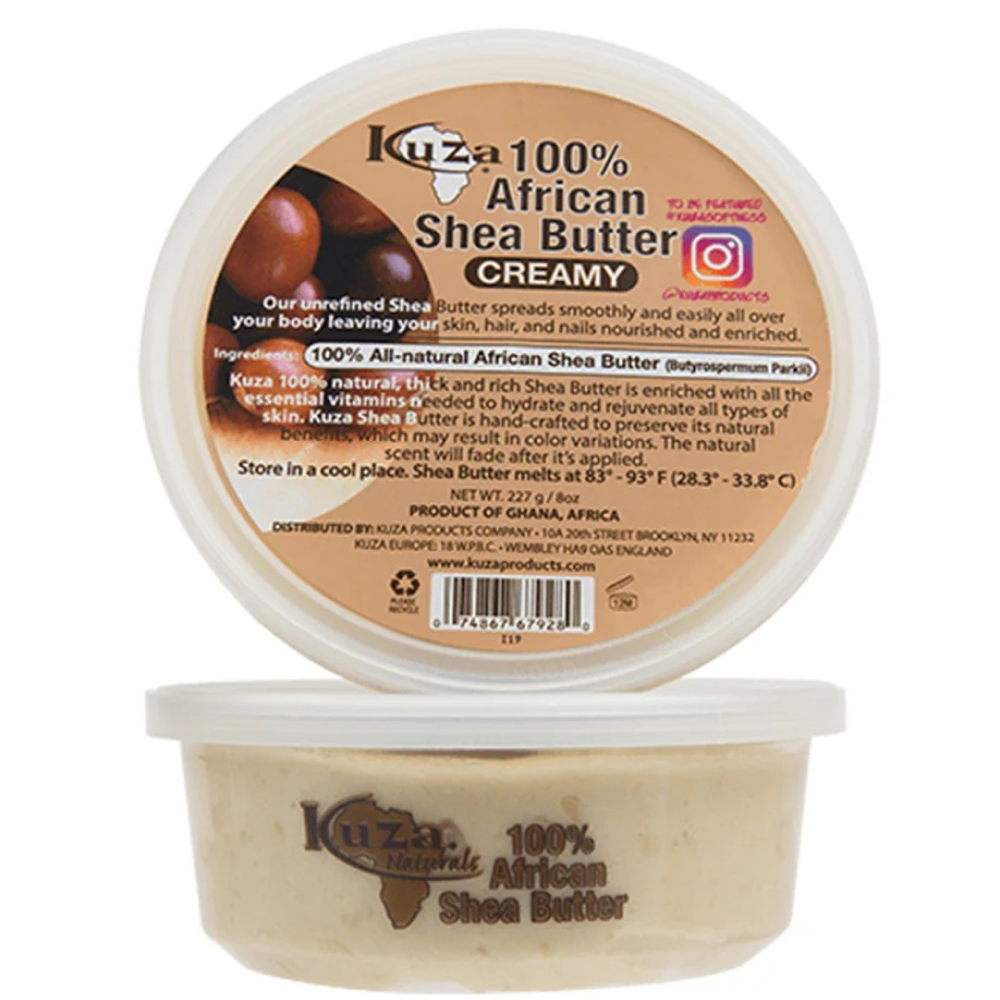 Kuza African Shea Butter Solid White 8 oz-All-Aladin Beauty
