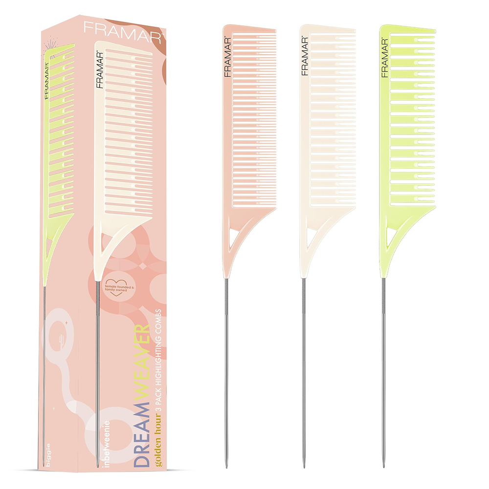 Framar Dreamweaver Golden Hour Highlighting Combs 3 Pack Limited Edition