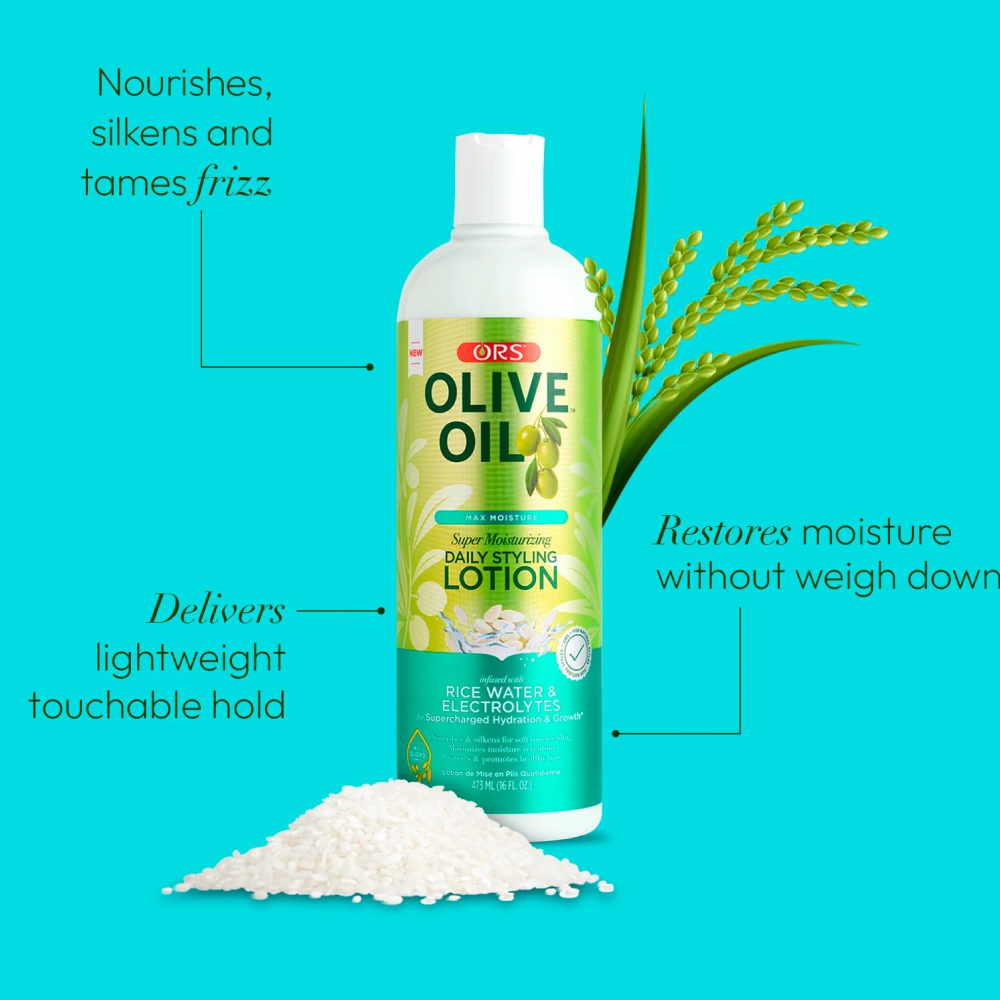 Ors Max Moisutre Rice Water Styling Lotion 473ml-All-Aladin Beauty