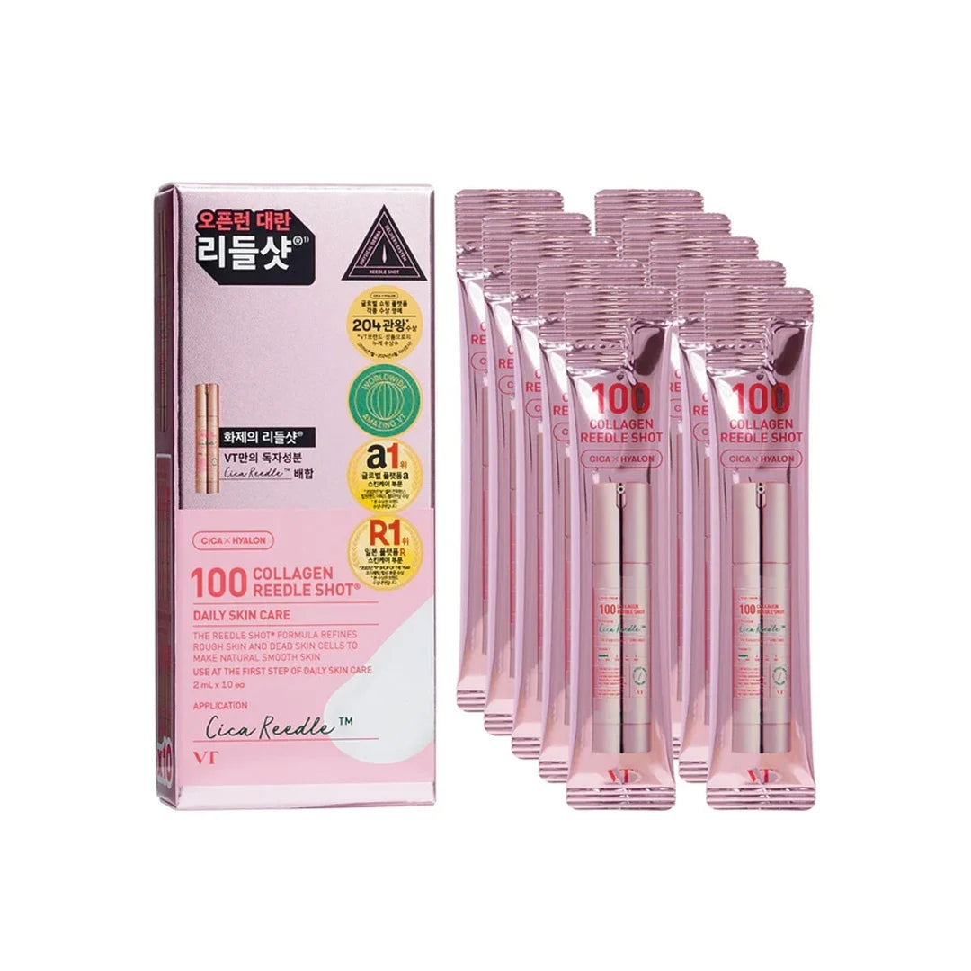Vt Cosmetics Collagen Reedle Shot 100 | 2ml X 10 Pieces