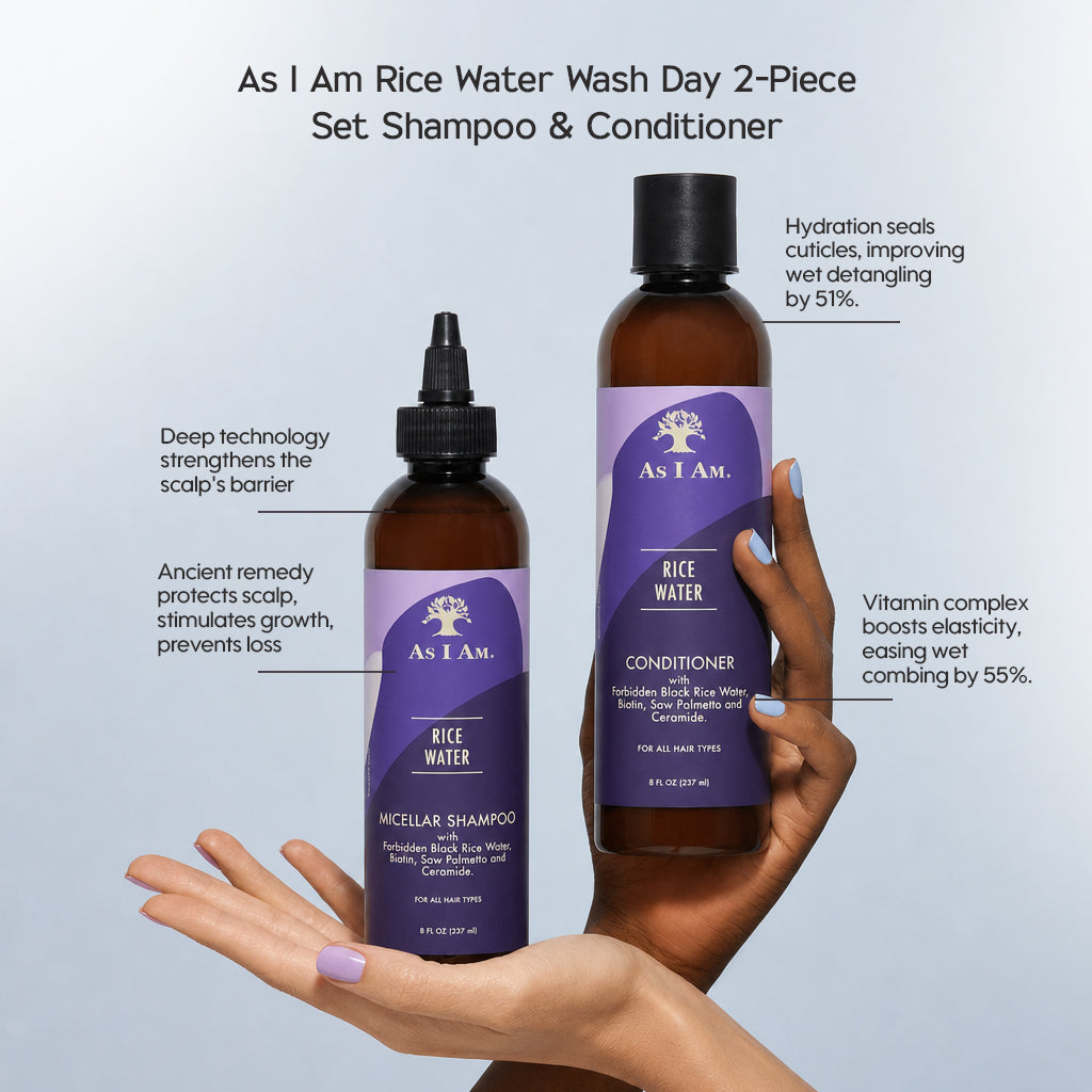 As I Am Rice Water Wash Day Pack of 2