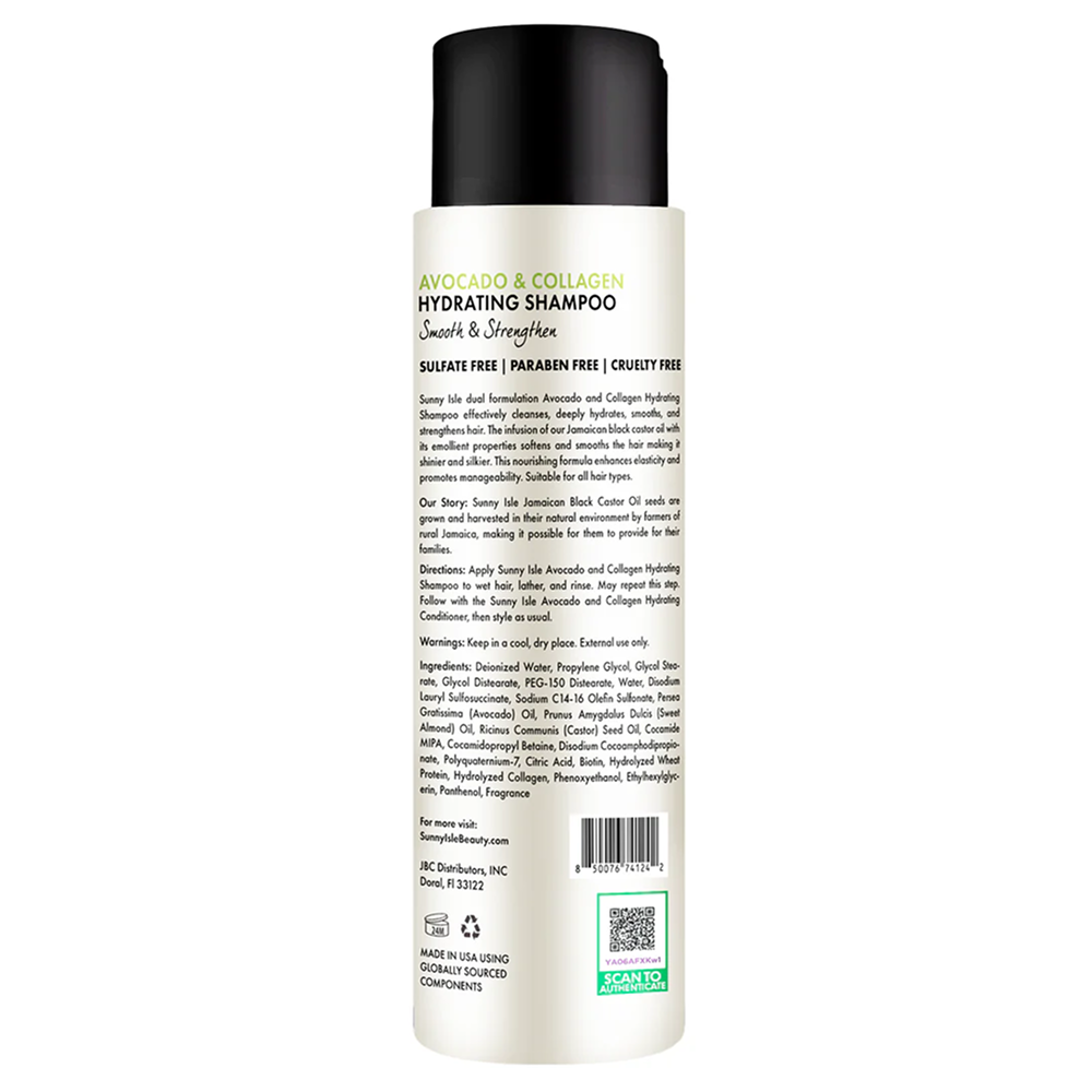 Sunny Isle Avocado & Collagen Hydrating Shampoo 355.84ml-All-Aladin Beauty