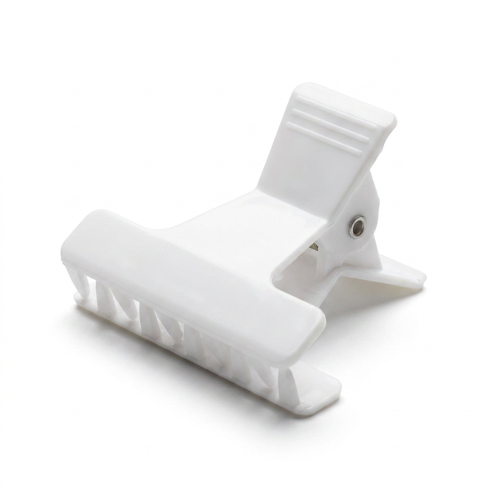 Bifull Small White/Black Clamp Clip 12 Units